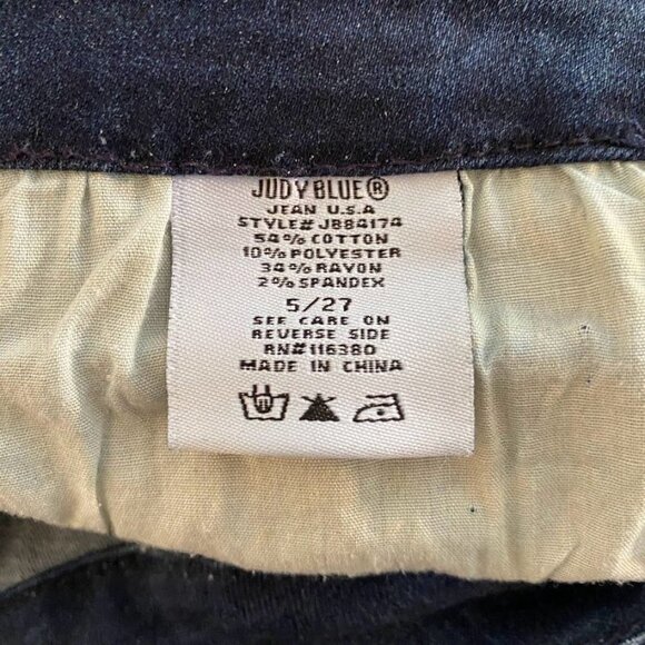 Judy Blue Red Velvet Tape Kayla Skinny Stretch Jeans Size 5/27 - Picture 6 of 6